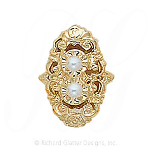 GS082 PL - 14 Karat Gold Pearl Slide 
